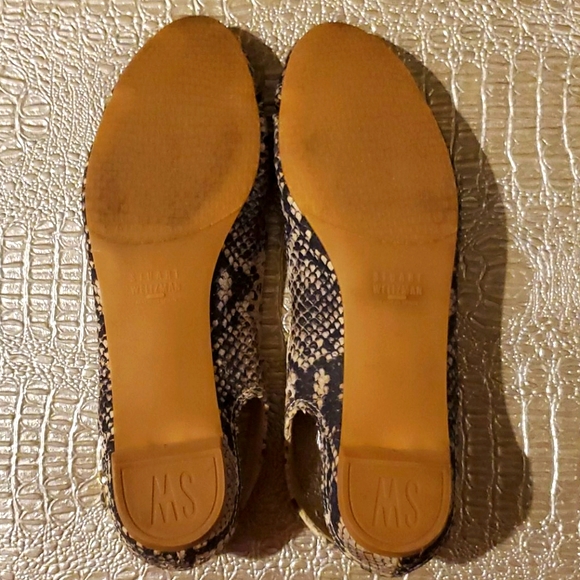 Stuart Weitzman Pointed Open Toe Reptile Flats🐍❣ - Picture 9 of 12